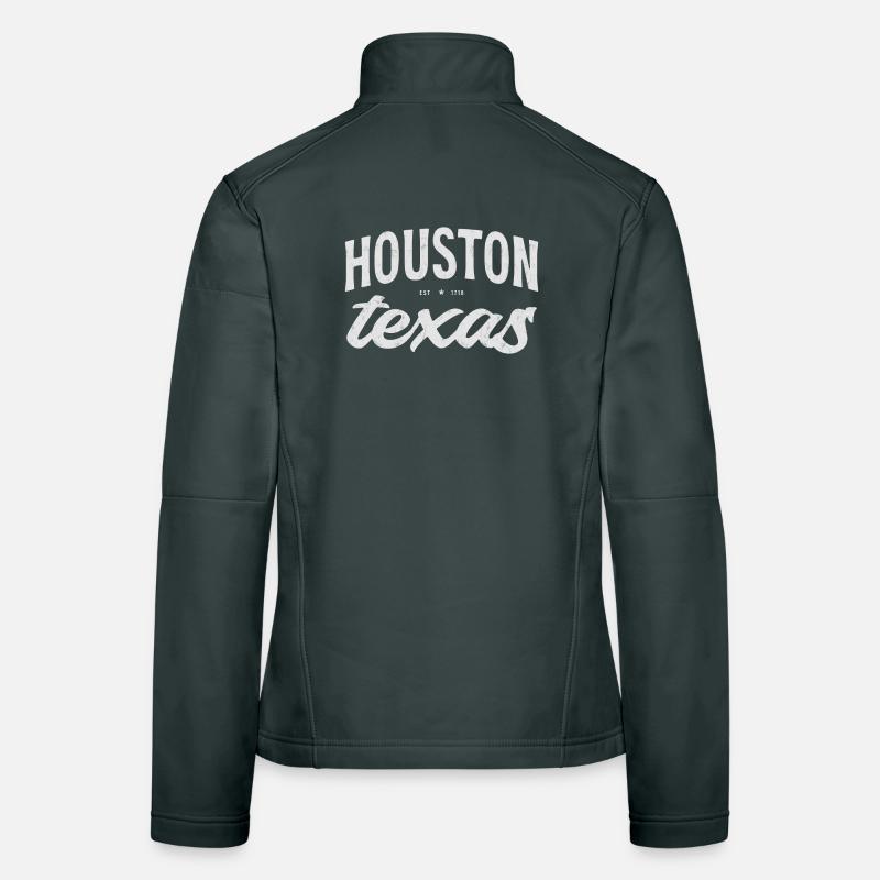 Houston Texas Vintage Script Frauen Softshelljacke