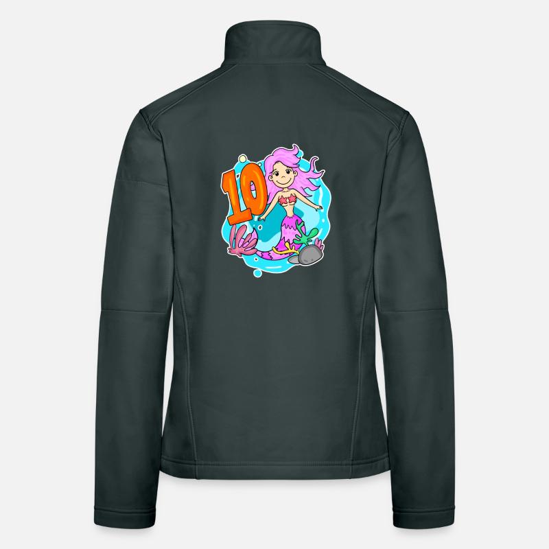 Fille de 10 ans sirène de 10 ans Veste en tissu softshell Femme
