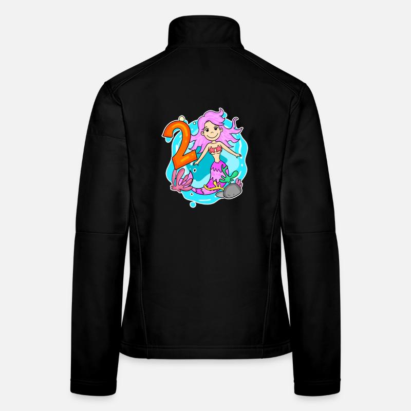 Mädchen 2 Jahre alt 2. Geburtstag Meerjungfrau Frauen Softshelljacke