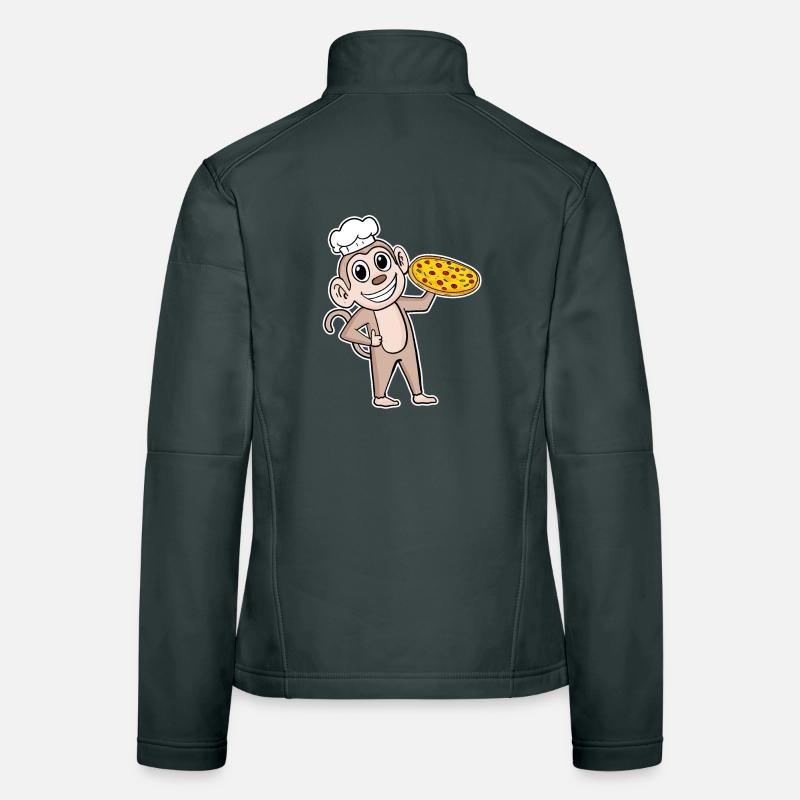 Pizza Maker Pizza Chef Singe Italien Veste en tissu softshell Femme