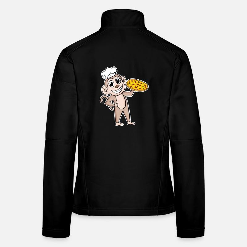 Pizza Maker Pizza Chef Monkey Italian Women's Softshell Jacket
