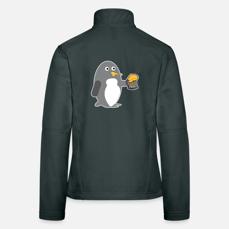 Antarktis Vogel Cool Pinguin Bier Seevogel Frauen Softshelljacke
