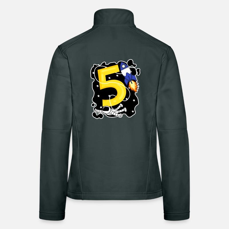 5ème anniversaire 5 ans astronaute espace Veste en tissu softshell Femme