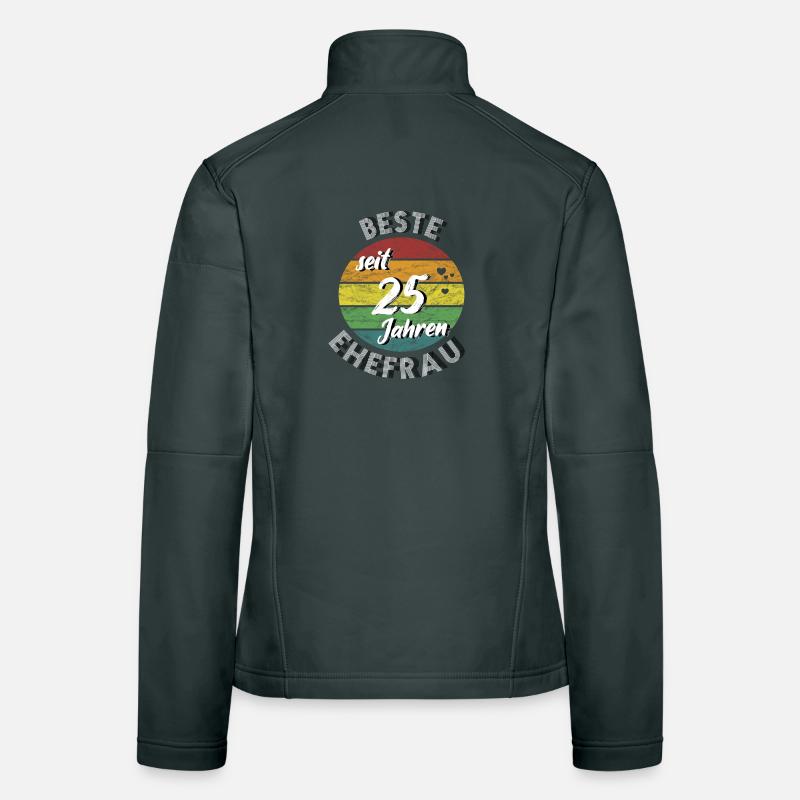 beste Ehefrau seit 25 Jahren Silberhochzeit retro Frauen Softshelljacke