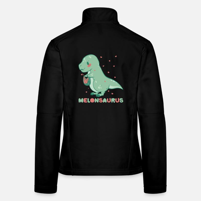 Watermelonsaurus Vegetarian T Rex Women's Softshell Jacket
