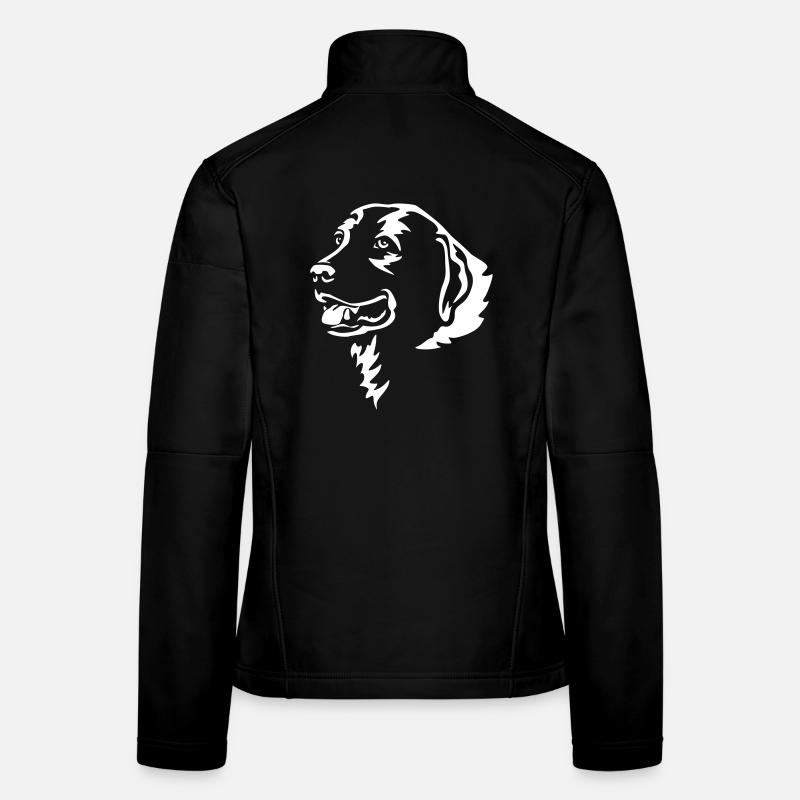 Ovcharka d’Asie centrale Tête « Édition Noire » Veste en tissu softshell Femme