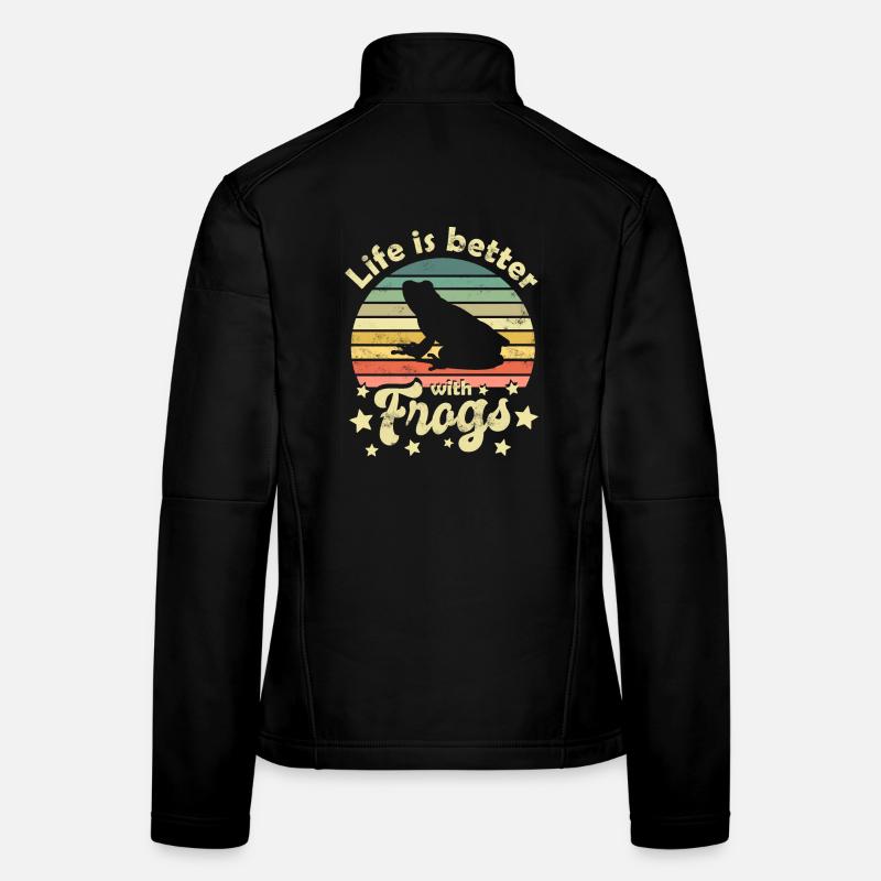 Frosch Frösche - Frauen Softshelljacke - Schwarz