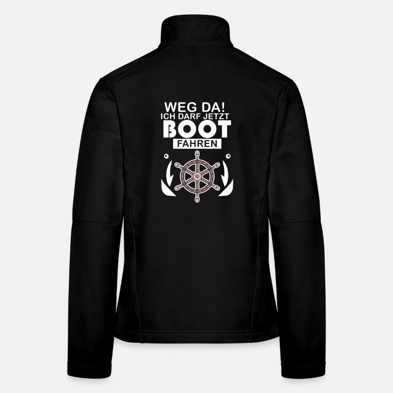 Bootsführerschein Motorboot Geschenk - Frauen Softshelljacke - Schwarz