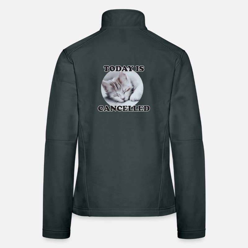 chat endormi Veste en tissu softshell Femme