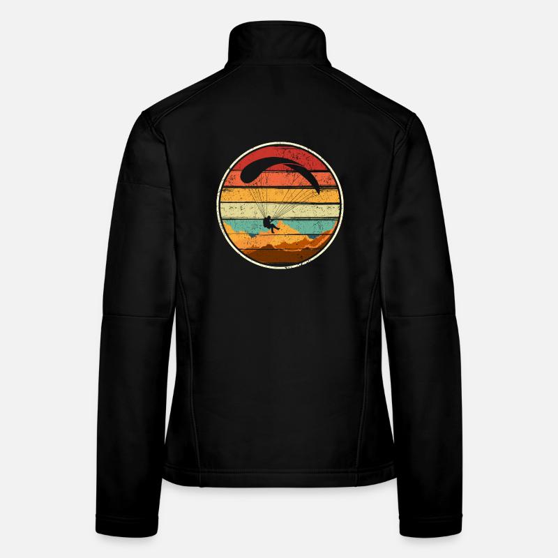 Cercle d’insigne de surfeur au coucher du soleil Veste en tissu softshell Femme
