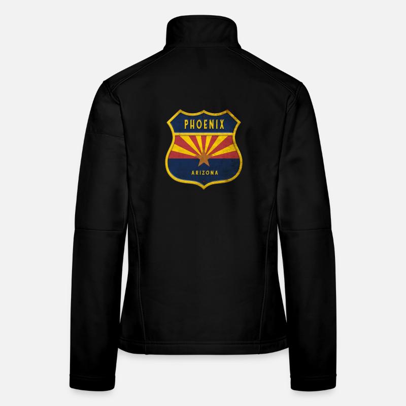 Phoenix Arizona flag crest design Women's Softshell Jacket