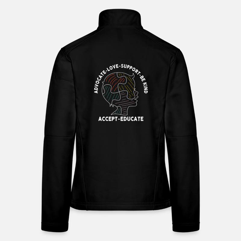 Advocate Love Support Accept Be Kind Women's Softshell Jacket