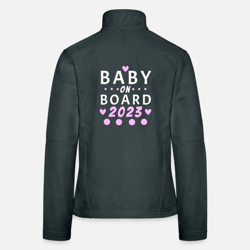 Baby On Board 2023 Mutter 2023 Mama Frauen Softshelljacke