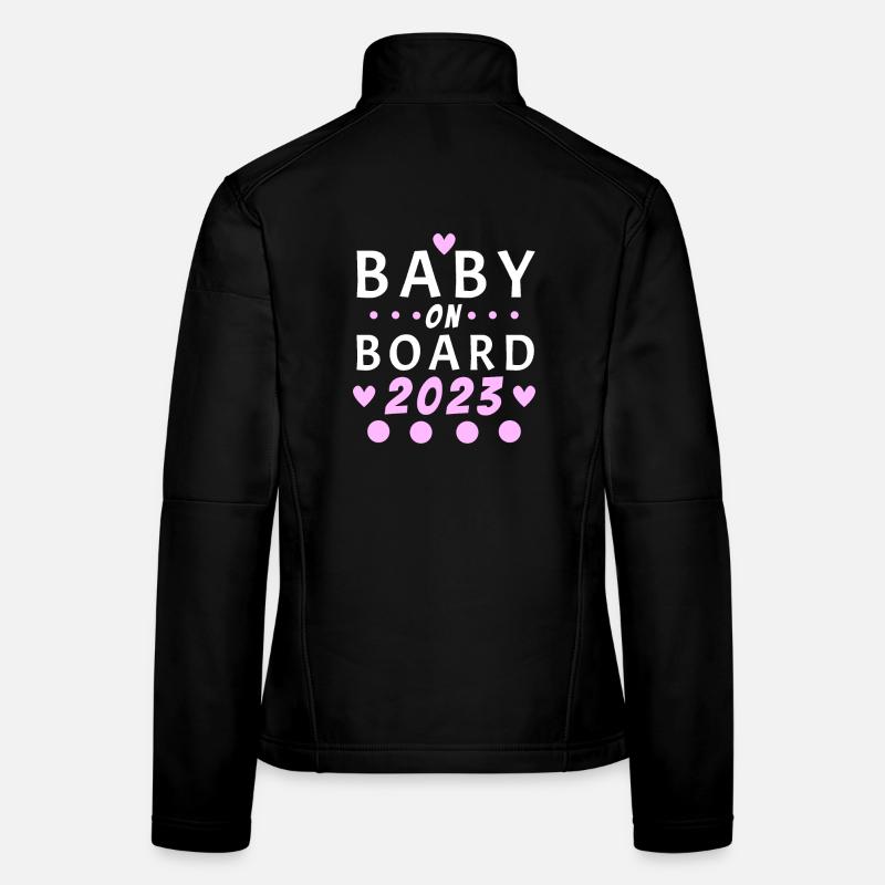 Bébé à bord 2023 Mère 2023 Maman Veste en tissu softshell Femme