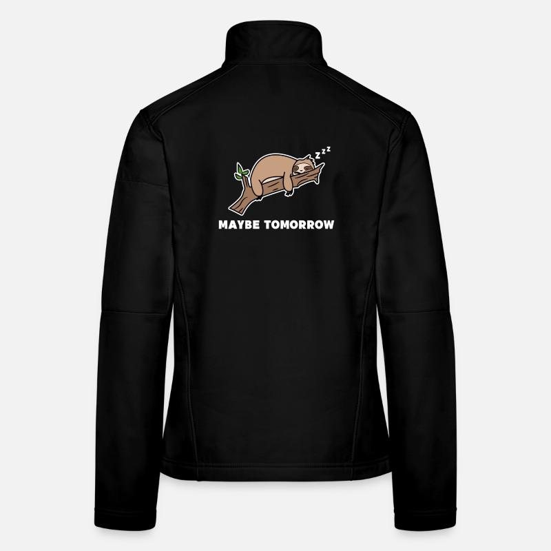 Lazy Sleep Animal Mammal Statement Sloth Women's Softshell Jacket