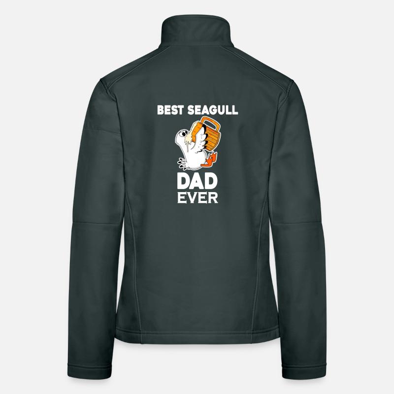 Daddy Daddy North Sea Best Seagull Dad Women's Softshell Jacket