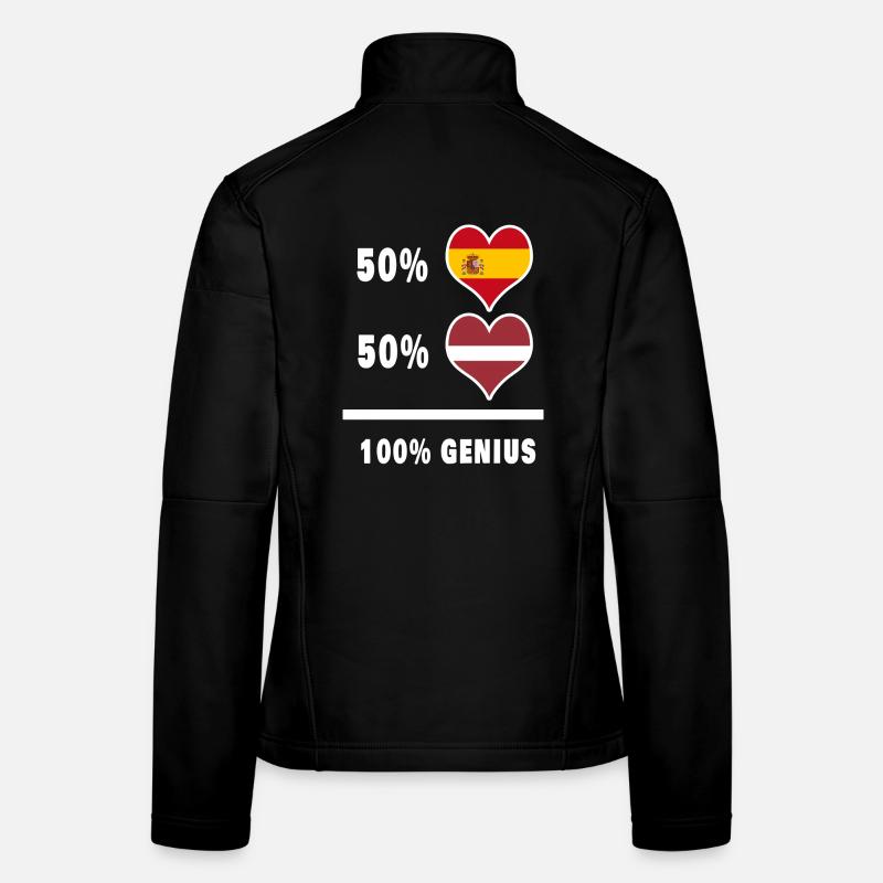 Lettland und Spanien Genie / Geschenk Frauen Softshelljacke