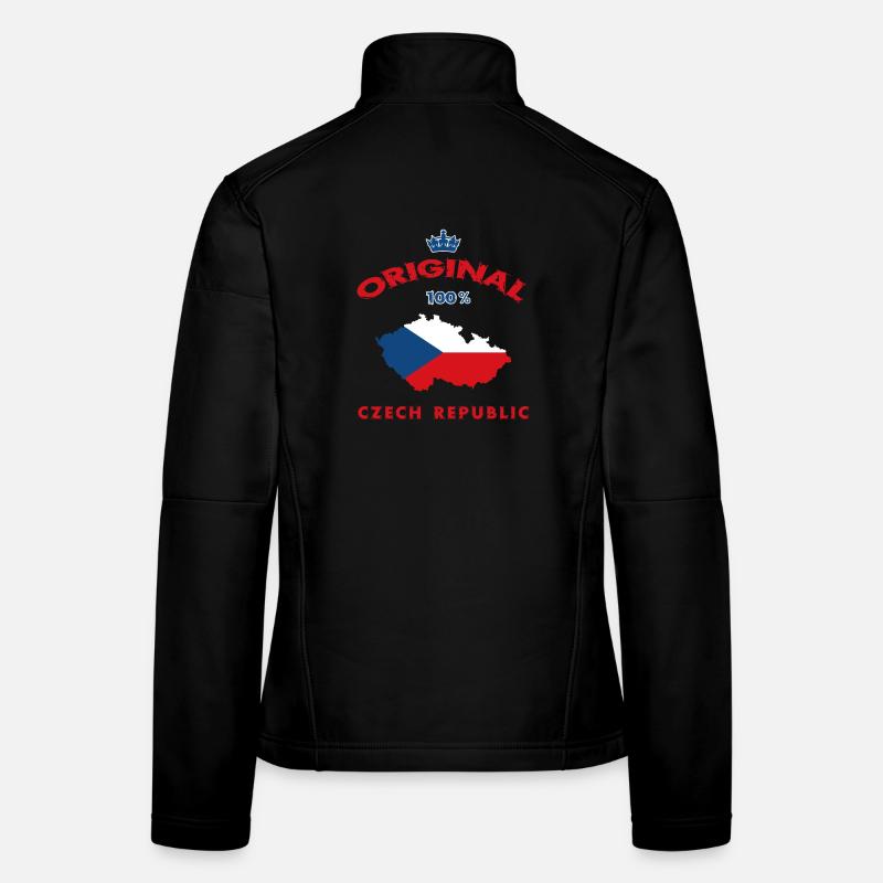 République tchèque Original 100% Drapeaux Veste en tissu softshell Femme
