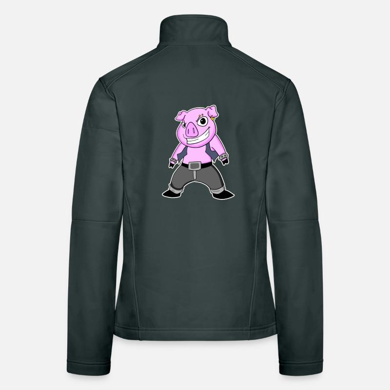 Cochon Cool Veste en tissu softshell Femme