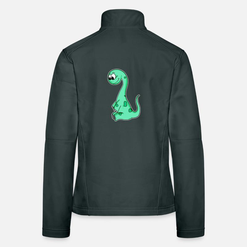 Motif de dinosaure Veste en tissu softshell Femme