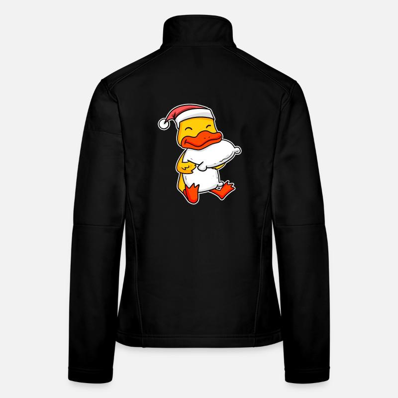 Canard Noël Sommeil Sommeil Sommeil Veste en tissu softshell Femme