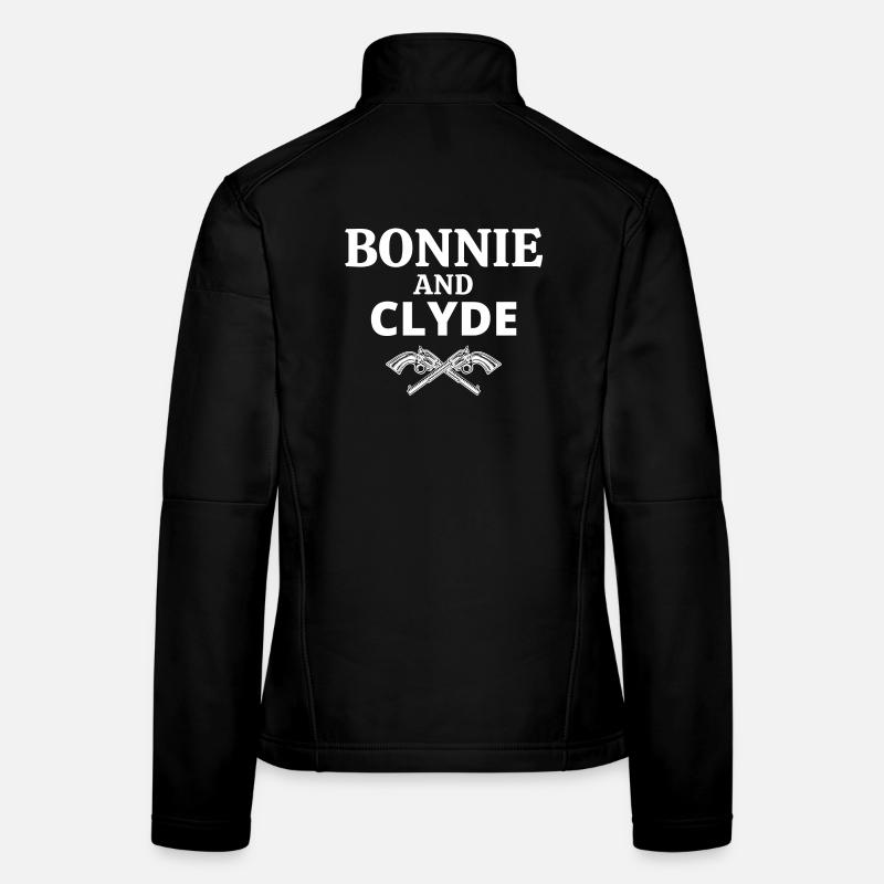 Bonnie und Clyde, Bonnie, Clyde - Frauen Softshelljacke - Schwarz