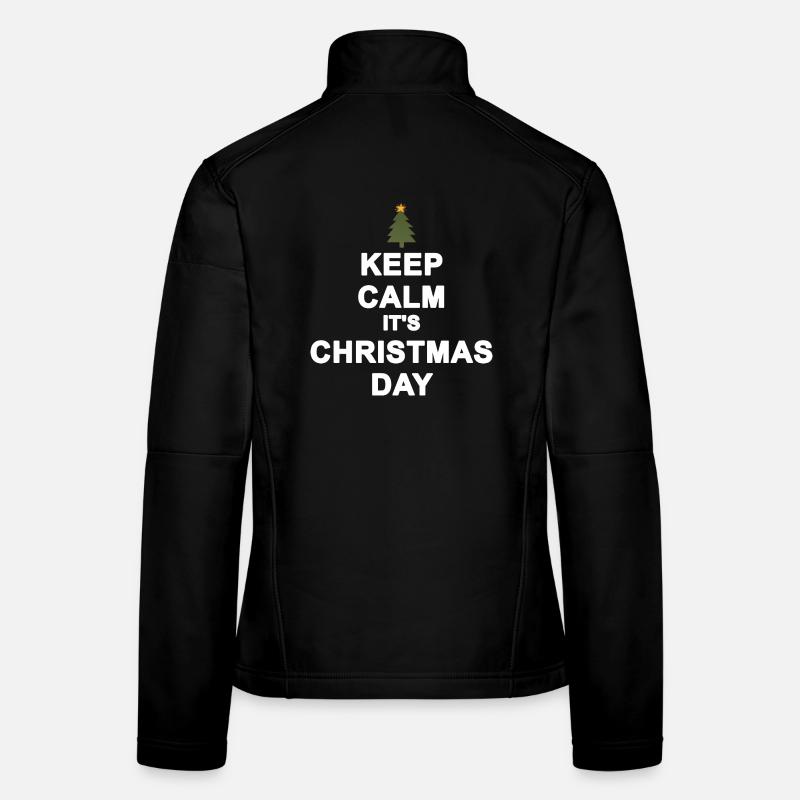 Noël Minimaliste Calme Jour Noël Veste en tissu softshell Femme