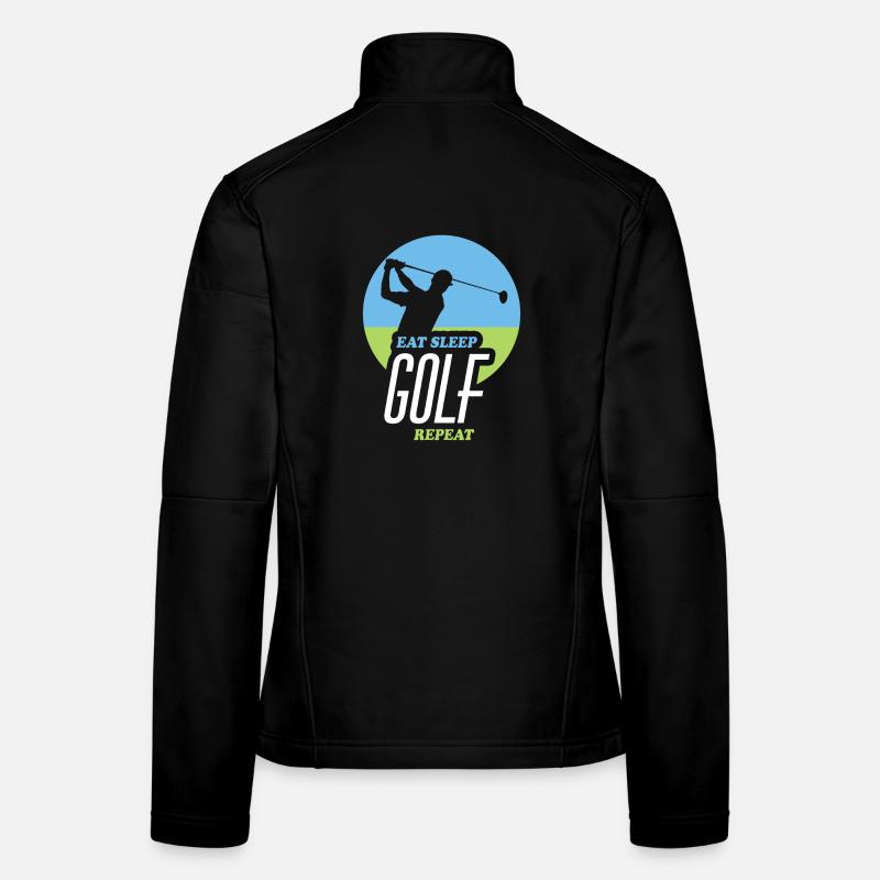 Eating, Sleeping, Golfing, Repeating Women's Softshell Jacket
