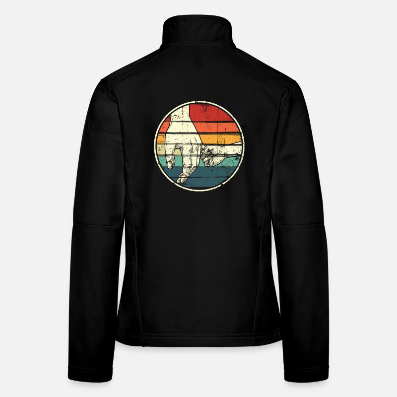 Se tenir la main cercle arc-en-ciel Veste en tissu softshell Femme