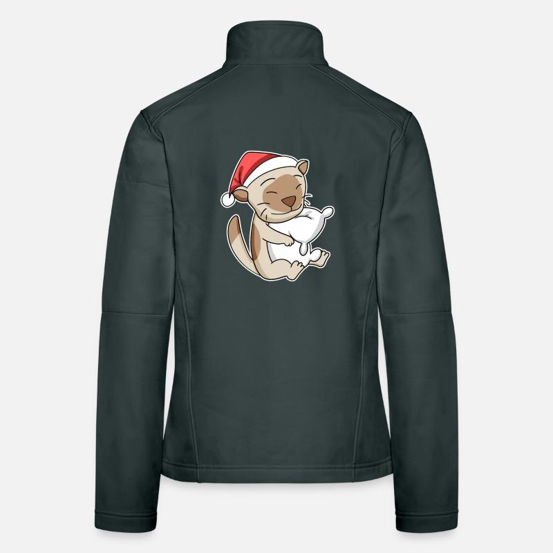 Chat birman Noël Sommeil Fatigué Veste en tissu softshell Femme