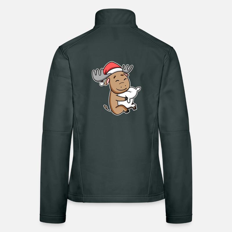 Moose Christmas Sleep Sleep Sleep Women's Softshell Jacket