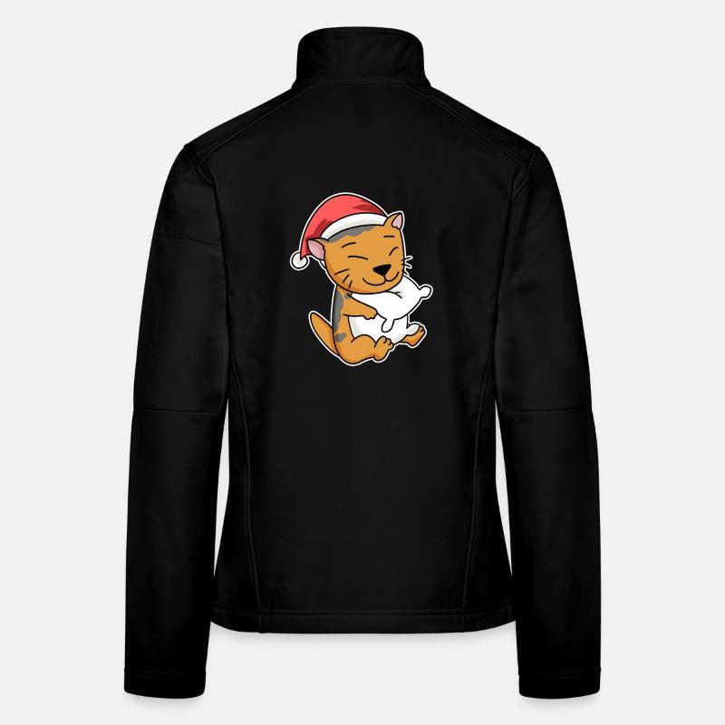 Scottish Fold-eared Cat Christmas Sleep Women's Softshell Jacket