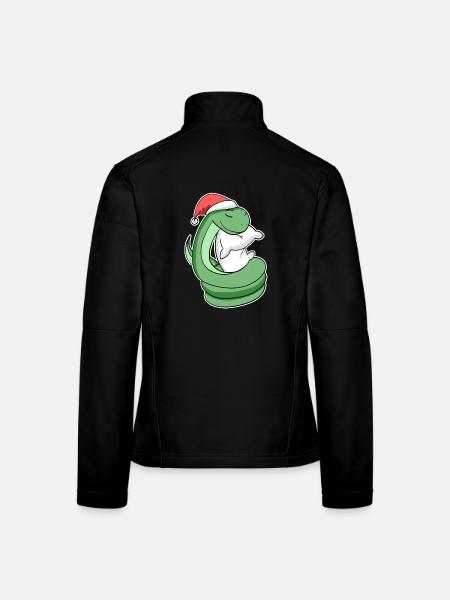 Snake Christmas Sleep Sleep Sleep Sleep - Women's Softshell Jacket - black - Back