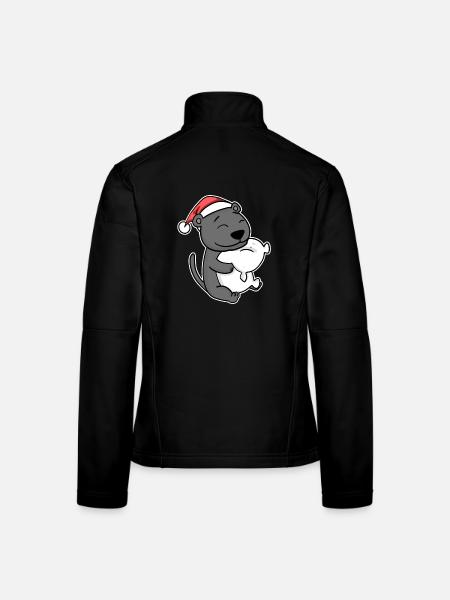 Black Panther Christmas Sleep Sleep - Women's Softshell Jacket - black - Back