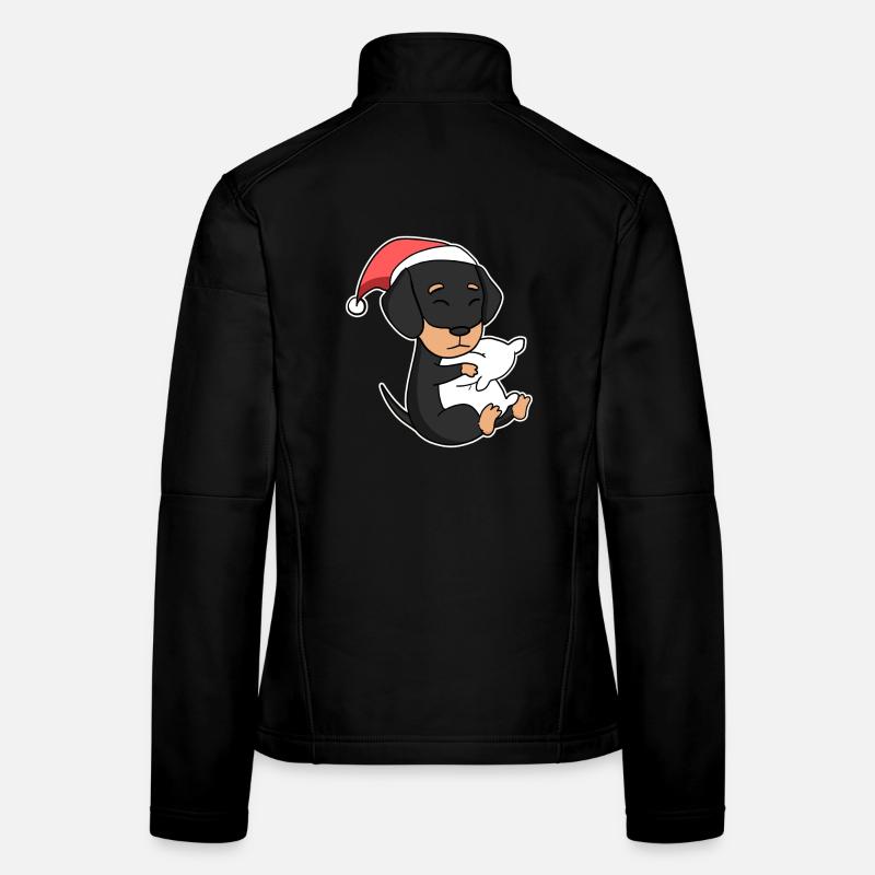 Dackel Hund Weihnachten Schlafen Müde Frauen Softshelljacke