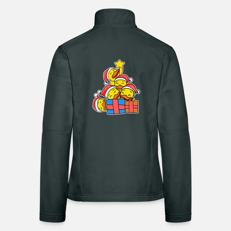 Christmas Christmas Tree Duck Ducks Women's Softshell Jacket