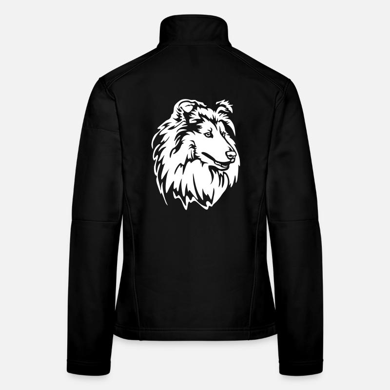 Collie Head « Black Edition » Veste en tissu softshell Femme