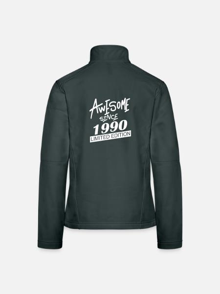 1990 - Jahrgang 1990 - Fantastisch seit 1990 - Frauen Softshelljacke - Schwarz - Hinten