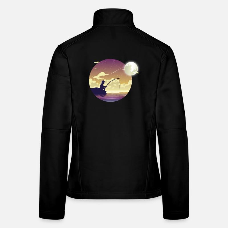 Pêcheur au clair de lune Veste en tissu softshell Femme