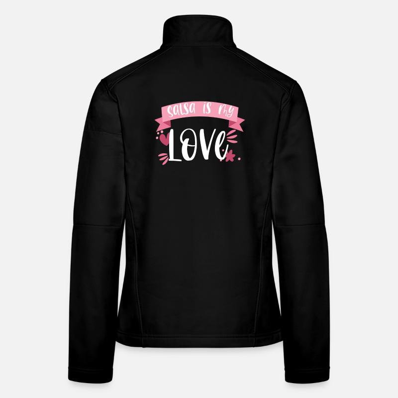 La salsa est mon amour! Cadeau Latino Dancer Veste en tissu softshell Femme