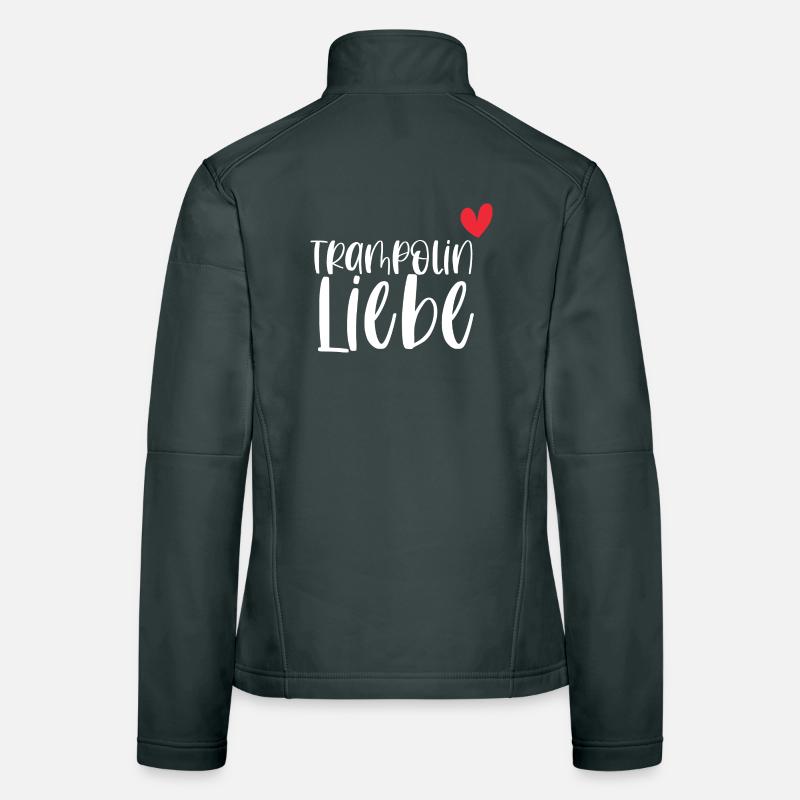Trampolin Liebe Springen Hobby Geschenk Frauen Softshelljacke