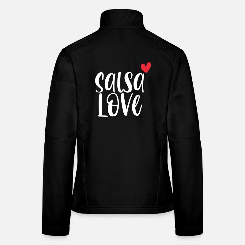 L’amour de la salsa! Cadeau de danse Dancer Latino Veste en tissu softshell Femme