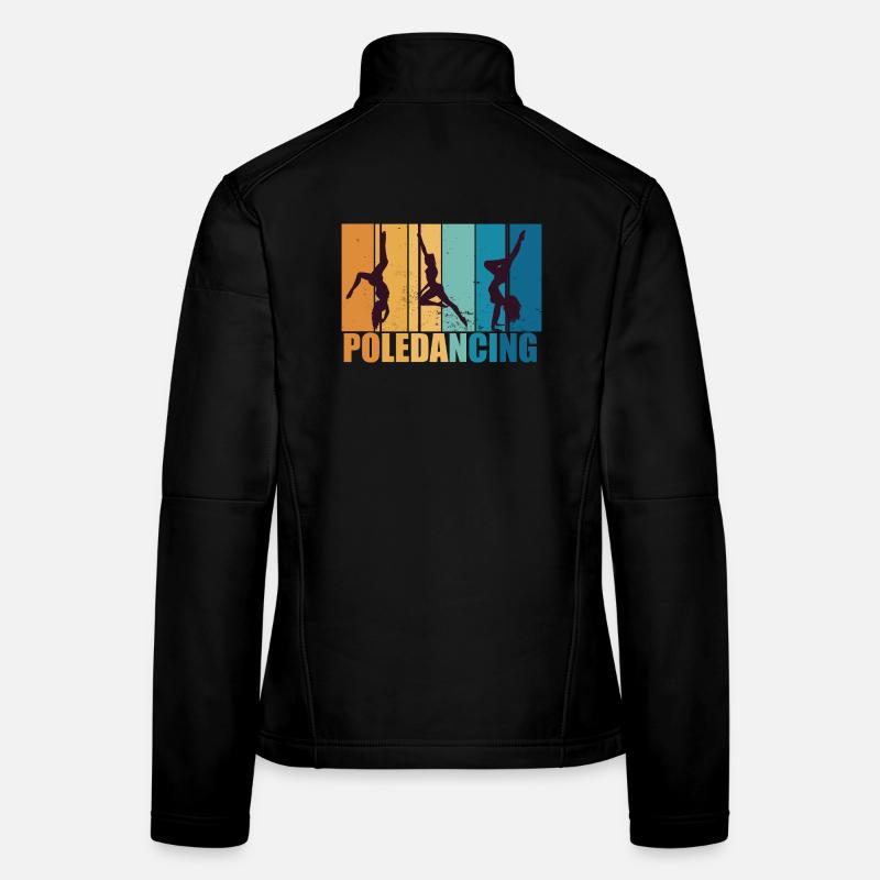 Poledancing Pole dance Vintage Retro Geschenk Frauen Softshelljacke