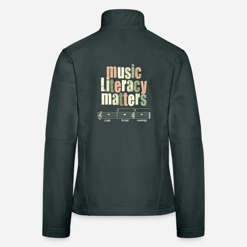 La littératie musicale, ça compte Veste en tissu softshell Femme