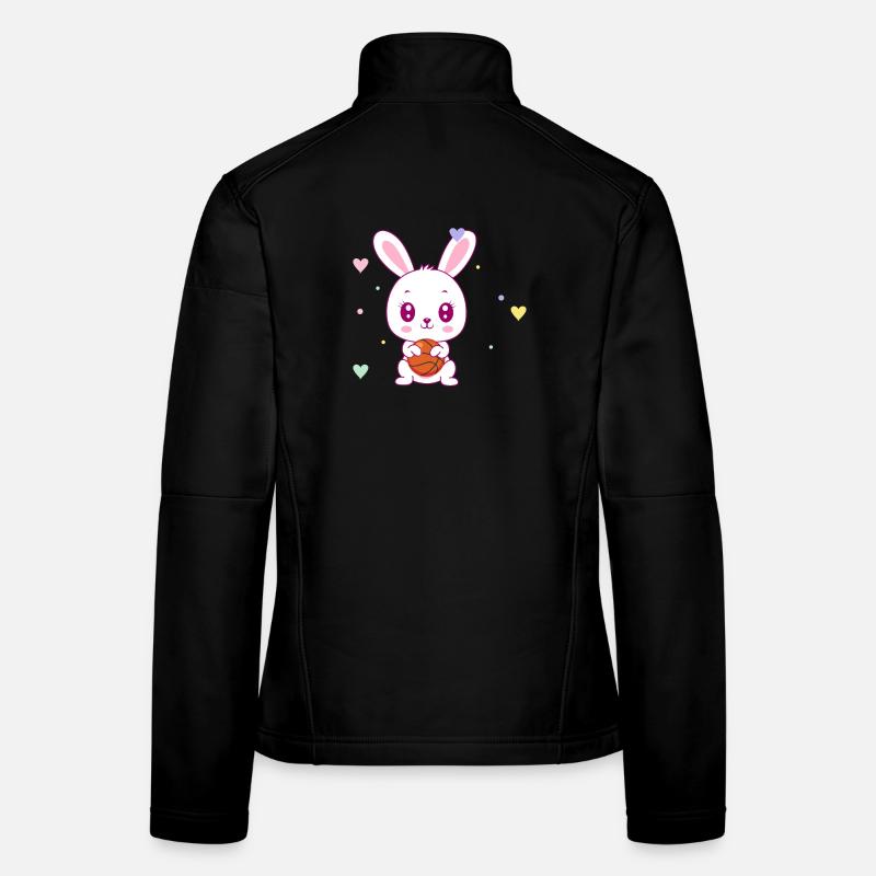 Mignon lapin de basket Veste en tissu softshell Femme