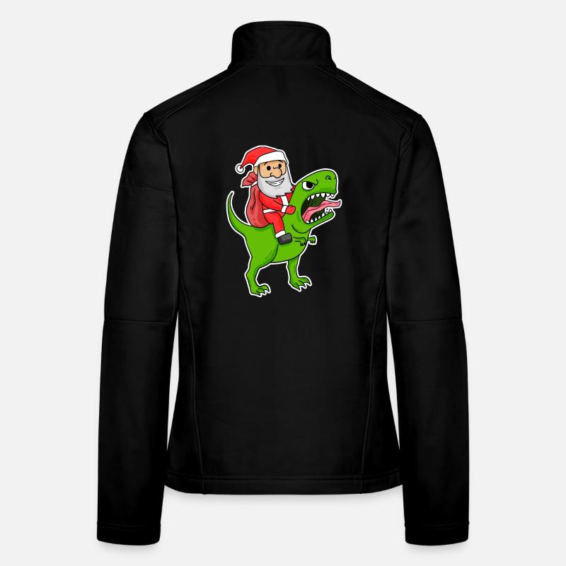 Weihnachtsmann Dinosaurier Frauen Softshelljacke