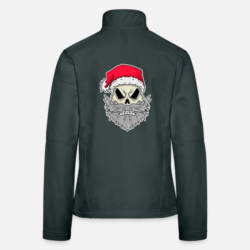 Weihnachtsmann Totenkopf Frauen Softshelljacke