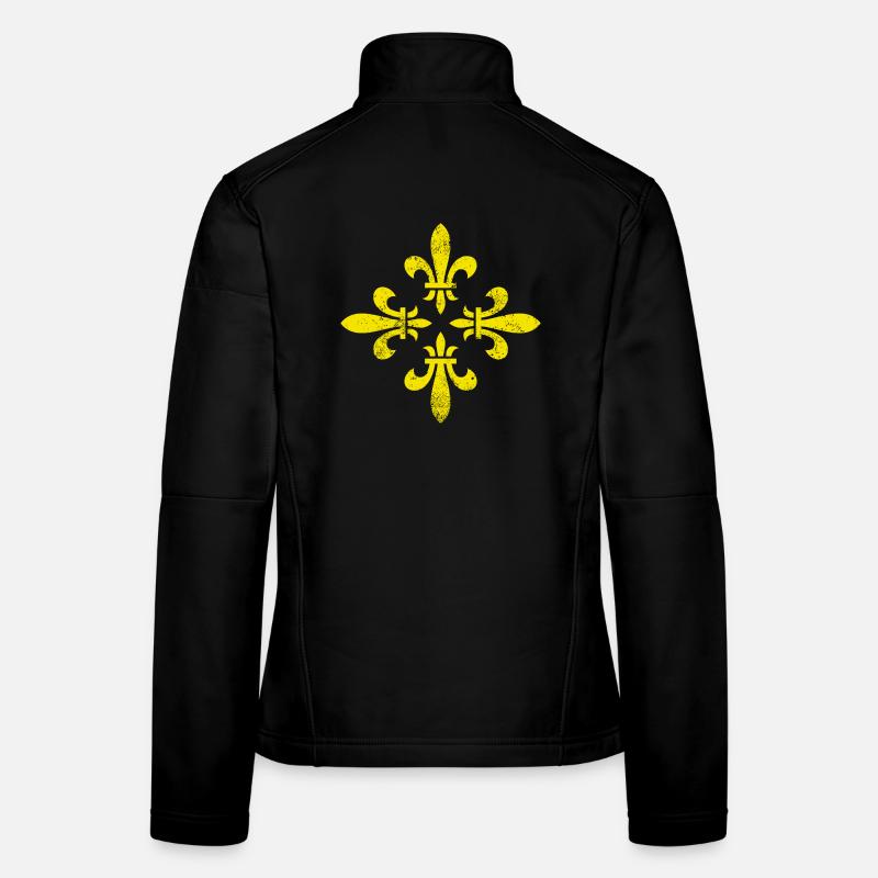 LILIEN Blüte VINTAGE Midden-Drenthe - Frauen Softshelljacke - Schwarz