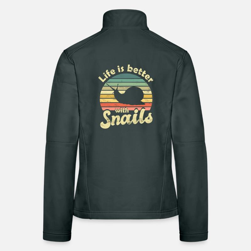 Escargots d’escargots Veste en tissu softshell Femme