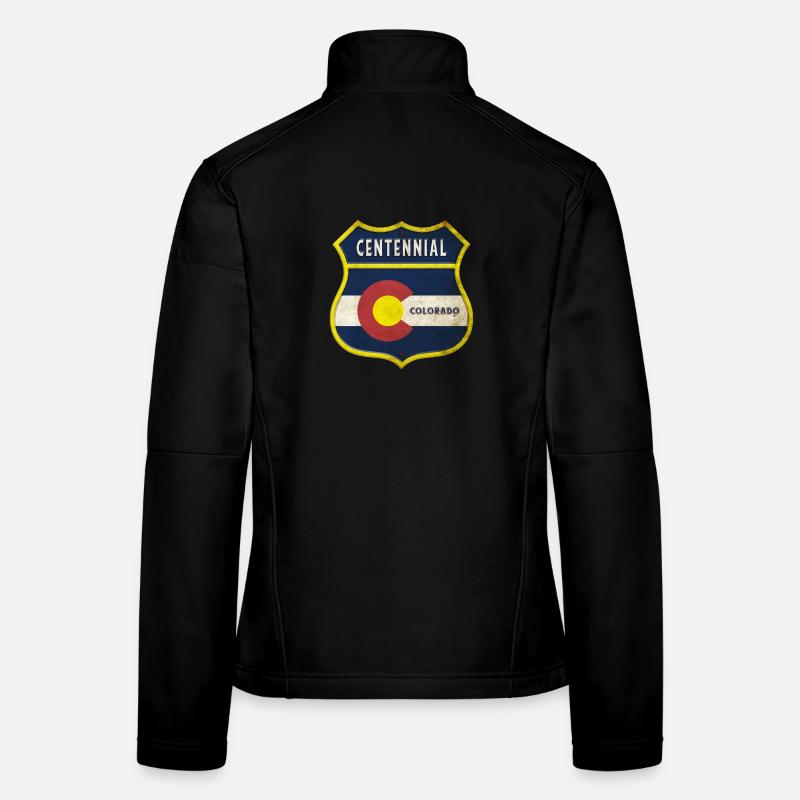 Centennial Colorado crest design Women's Softshell Jacket